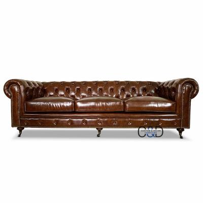 China Cooling (Real Leather Sofa Sample) Buy Antique Chesterfield Leather Sofa for sale