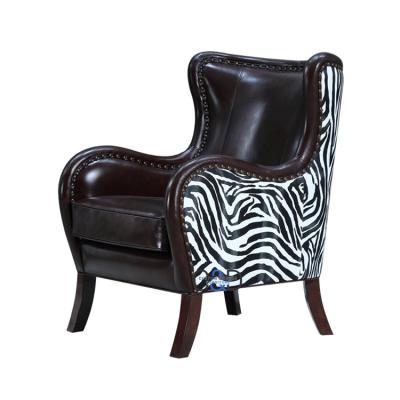 China Classic antique genuine leather lounge chair for sale