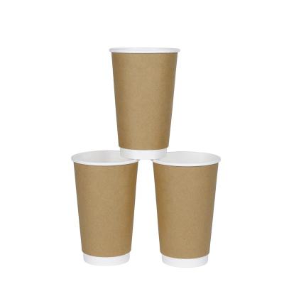 China Food Grade Biodegradable High Quality Double Wall Disposable Coffee Tea Drinks Paper Cup Christmas Drink Cold Cups Water Paper Cup for sale