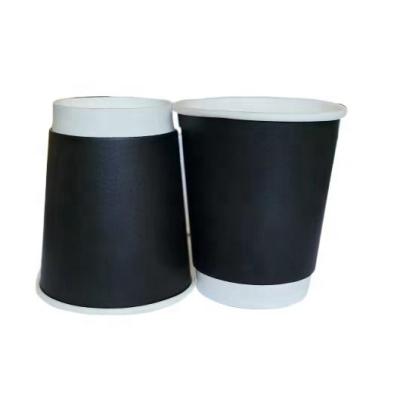 China New design 8oz biodegradable wholesale black coffee paper cup with custom logo for sale