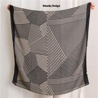 China Polyester Women Geometry Pattern Printed Cotton Voile Tassel Scarf Shawls Wraps Hijabs 3COlors 10pcs/lot for sale