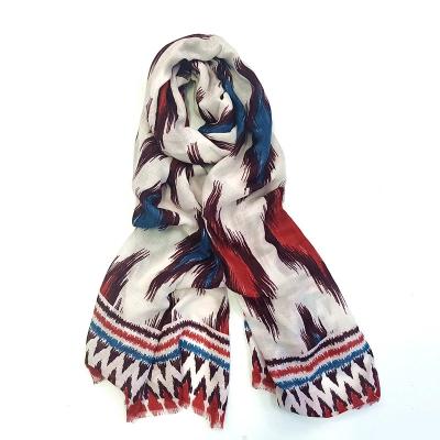 China Polyester Women Geo Pattern Printed Scarf Cotton Scarf Wraps Hijabs 10pcs/lot for sale