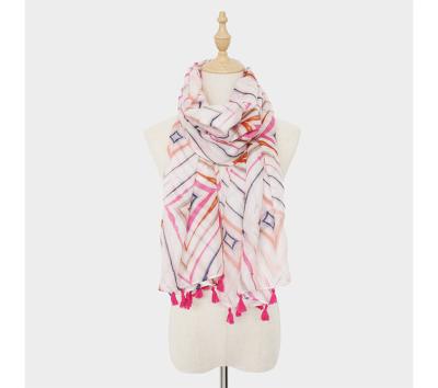 China Polyester Women Geo Pattern Printed Scarf Cotton Scarf Wraps Hijabs 10pcs/lot for sale