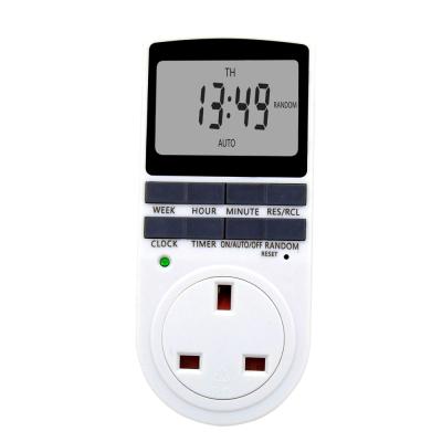 China Great Britain LCD Countdown Countdown Digital Timer Switch Residential / Multi-Purpose UK Socket for sale