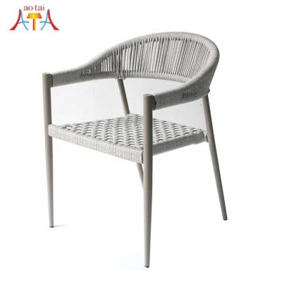 China Foshan Adjustable Stylish Modern Outdoor Restaurant Rope Contemporary Furniture (Others) Dining Chairs for sale