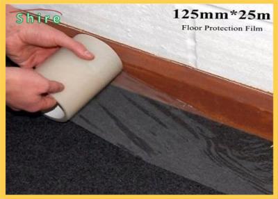 China 125mm Width Floor Protection Film Anti Dirt Against Wall Painting for sale