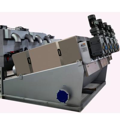 China Hotels Dewatering Screw Filter Press Machine Sludge Volute Dehydrator for sale