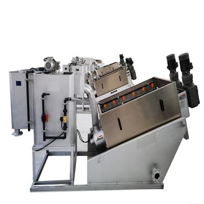 China Hotels Desliming Press Screw Dehydrator Sludge Dewatering Machine for sale