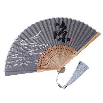 China Antique China Folding Fan Gift Canvas Dance Photo Display Props Wedding Favors and Vintage Fan Gifts Hand Fan Boda for sale