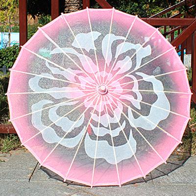 China Chinese Style Transparent Cheongsam Handmade Paraguas Umbrella Woman Flower Sombrilla 76cm Jasmine Dance Props Umbrella Classic for sale