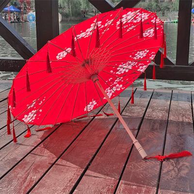 China Japandi Oil Paper Umbrella Tassel Hanfu Cosplay Umbrella Ancient Chinese Style Classical Japan El Principito 82CM for sale