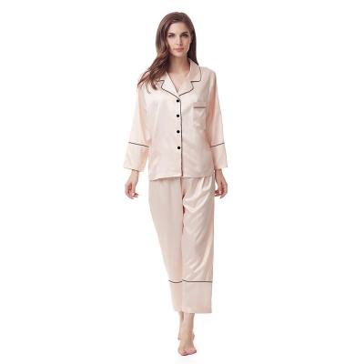 China Wholesale QUICK DRY satin women's factory good quality bridesmaid silk pajamas sleepwear for sale