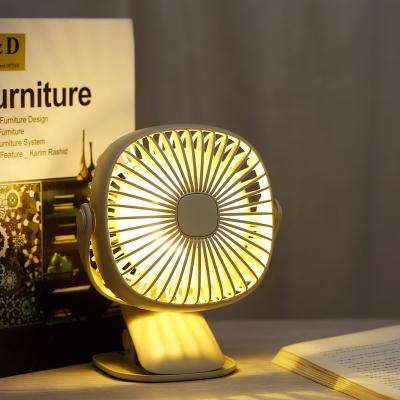 China Hotel Hot Sales ABS Silicagel Shenzhen Factory Rechargeable Led Night Light Portable Clip Power Table Fan for sale