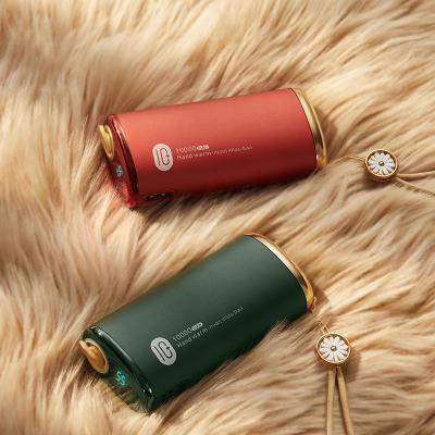 China Small Pocket 10000mAh Hotel Hands Mini Portable Warm Power Bank USB Rechargeable Hand Warmer Phone Power Bank for sale