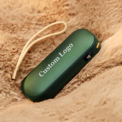 China Hotel 5000mAh Metal Rechargeable Concise Design Hand Al Shell Warmer Power Bank Fast Heating for sale