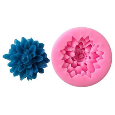 China New USA Food Grade Standard Creative Viable 3D Lotus Flower Mold Silicone Fondant EF203 for sale