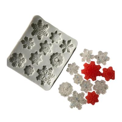 China Viable Hot Selling EF140 Cake Decorating Christmas Snowflake 100% Food Grade Silicone Mold for sale