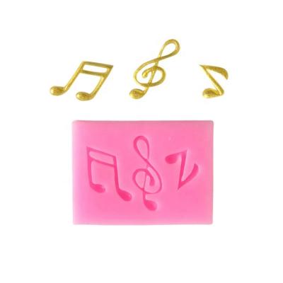 China EF064 Amazon Viable Hot Sale 3D Music Note Shape Sugarcraft Gummy Silicone Fondant Baking Molds for sale