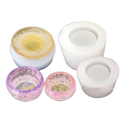 China EF123 DIY Silicone Mold Large Bowl Small Plates Viable Drip Crystal UV Resin Dry Flower Mold for sale