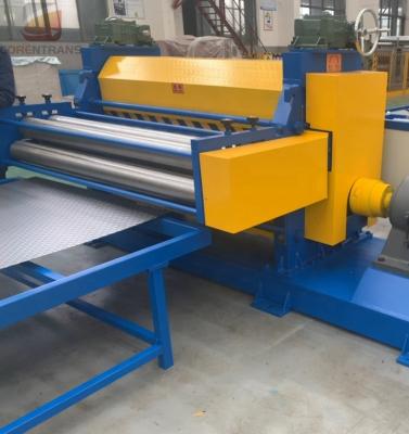 China Aluminum foil embossing machine CWE-1600 metal sheet embossing with uncoiler and coiler for sale