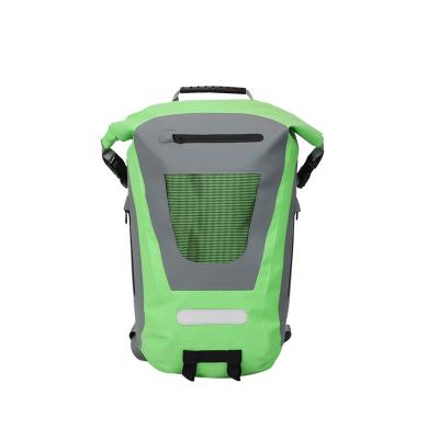 China For Boat Solid Color 25L PVC Clip Mesh Backpack Factory Custom Sports Outdoor Waterproof Bag Hiking Waterproof Belt Trunk Riser Backpack for sale