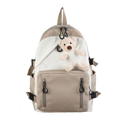 China Wholesale Anti-theft Cute Design Student Outdoor Backpack Bear Doll High School Student Backpack for sale