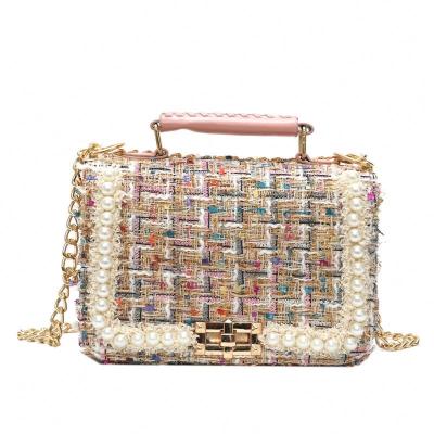 China Lady Hot Sell China fashion suppily to famous brands tweed bags designer purses luxury handbags for sale