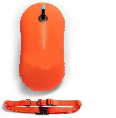 China Custom Water Entertainment New Logo Outdoor Safety Waterproof PVC Floating Air Bag Floating Dry Bag Aid Swim Tow Buoy For Open Water Swimmers for sale