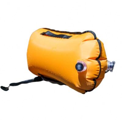 China 28L Dry Bag Inflatable Tow Float Open Water Swim Waterproof Buoy For Safe Swimming Training for sale