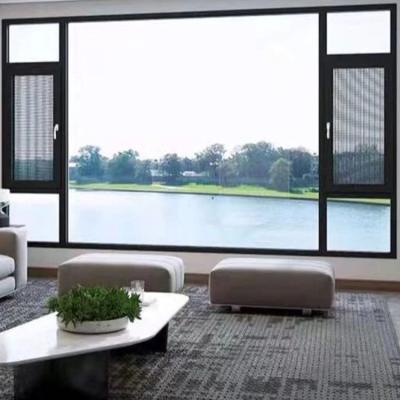 China Modern Aluminum High Security Impact Cutout Windows Heat Insulation Folding Casement Style Soundproof Window for sale