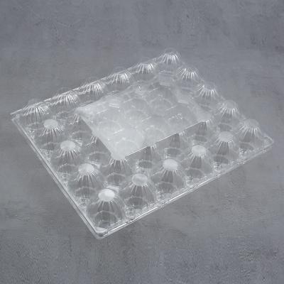 China Eco-Friendly 30-Hole Disposable Cheap Large Capacity Transparent Plastic Packaging Egg Tray for sale