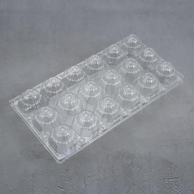 China Wholesale Special Eco-friendly Price 18-Hole Hard Plastic Disposable Transparent Egg Tray Can Be Recycled for sale