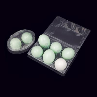 China Eco-friendly Chinese High Quality Low Price Disposable Clamshell 2/4/6/8 Cheap Clear Plastic Cells Blister Packing Box For Duck Eggs for sale