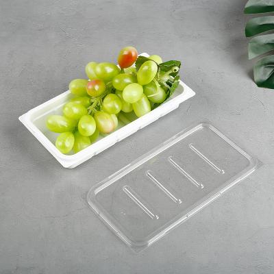 China 2021 Disposable High Barrier Container Shallow Black PP Packaging Trays For Food for sale