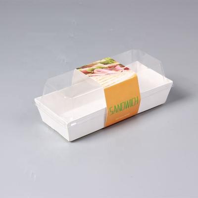 China Recyclable Clear Plastic Folding Box Packaging For Sandwich for sale