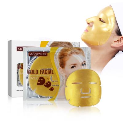 China Mond'sub Skin Care Nourishing Nourishing Spa 24k Crystal Gold Whitening Hydration And Moisturizing Face Mask Facial Sheet For OEM for sale