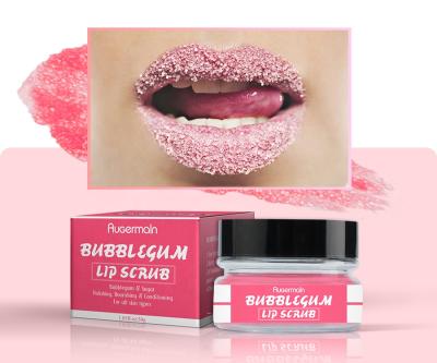 China Private Label Lip Bubble Gum Lip Scrub Logo Beauty Treats Exfoliator Custom Sugar Lip Scrub for sale