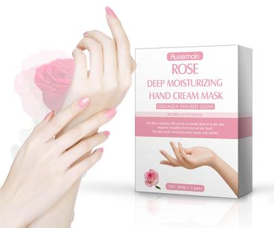 China Whitening Whitening Private Label Rose Whitening Hand Care Mask Deep Moisturizing Hand Mask for sale