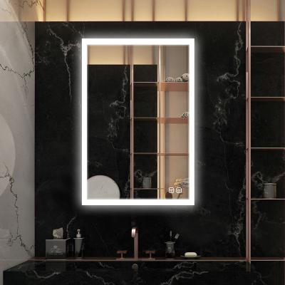 China Rectangle Modern Wall Mounted Decorative Smart Touch Screen Illuminated Bathroom Led Mirror for sale