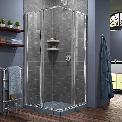 China Modern Square Bathroom Shower Sliding Enclosure H Framed Tempered Glass Shower Enclosure Part for sale