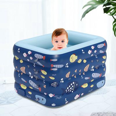 China Portable Infant Collapsible Basin Travel Toddler Baby Inflatable Bath Tub Eco-Friendly Material Shower Set For Baby for sale