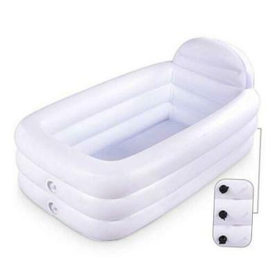 China White Durable Eco-friendly Material Hot Selling Soaking Tub With Large Inflatable Portable Bathtub for sale