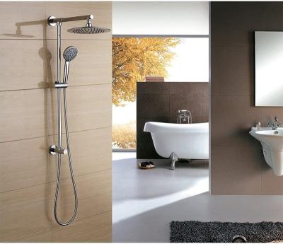 China Without Sliding Bar Bathroom Exposed Thermostatic Brass Chrome Bathroom Rain Shower System for sale