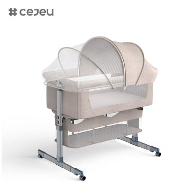 China CJ-BBJ-006 New Wholesale Portable Folding Removable Low Price Guaranteed Quality Rocker Fold-Able Baby Cradle Sleeping C for sale