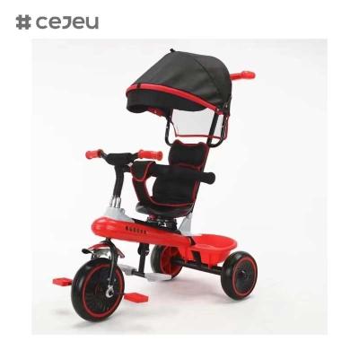 Chine CJ-XSS-NW820 Fancy Kids Tricycle avec pédale pièces de rechange pour la promenade amusante des jeunes avec parapluie 4 en 1 Tricycle Kids à vendre