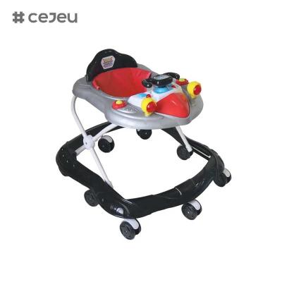 중국 CJ-XTD-105 new baby walkers multifunctional black cheap simple baby walker with music low price hot sale with brake height adjustable 판매용