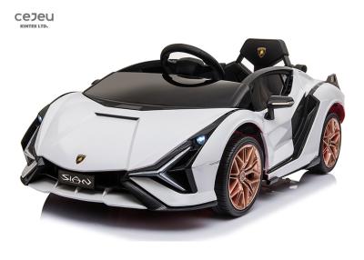 China Pendeltüren genehmigten Kinderauto 13kg MP4 Lamborghini Sian Ride On Car zu verkaufen