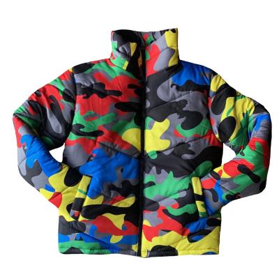 China Other new men and women can wear lovers' clothes street leisure warm jacket camouflage bread printed jacket down jacket and cotton for sale