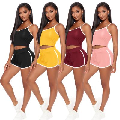 China Women's two-piece sports suit women's suit women's suit new fashion QUICK-DRY casual two-piece suspender women's clothing for sale