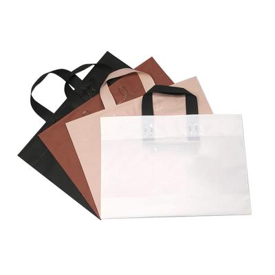 China Recycled materials wholesale color clothing pe plastic bags jewelry gift carry plastic bag packaging custom plastic bags with logos for sale